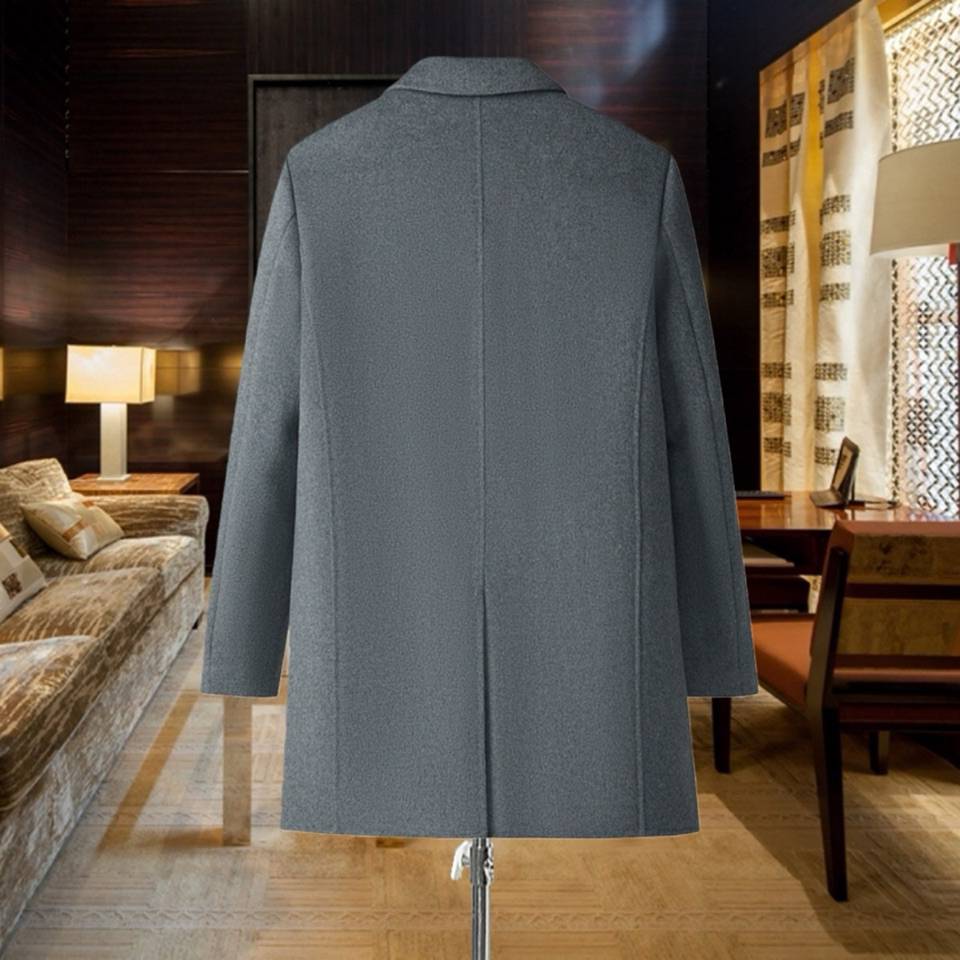 バーバリー Burberry テーラードジャケット シングル 2B メンズ グレー 無地 - 画像 2