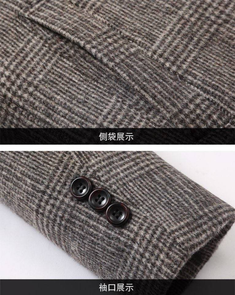 CHANEL シャネル テーラードジャケット オーバーサイズ ビッグシルエット グレンチェック メンズ チャコールグレー - 画像 7