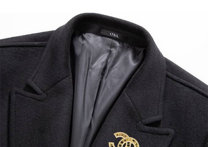 CHANEL チャンネル セットアップ テーラードジャケット ダブルブレスト 2B 金ボタン ウール混 メンズ ブラック ベージュ グレー - 画像 6