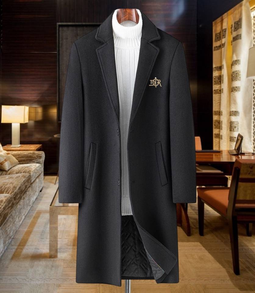 DIOR ディオール テーラードコート オーバーサイズ ビッグシルエット フェイクレザー メンズ グレー ブラック
