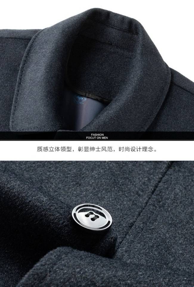 GUCCI グッチ テーラードコート オーバーサイズ ビッグシルエット ダブルブレスト ウール混 メンズ ブラック - 画像 5