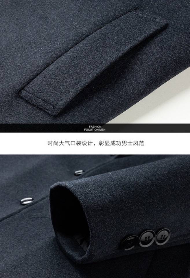 GUCCI グッチ テーラードコート オーバーサイズ ビッグシルエット ダブルブレスト ウール混 メンズ ブラック - 画像 6