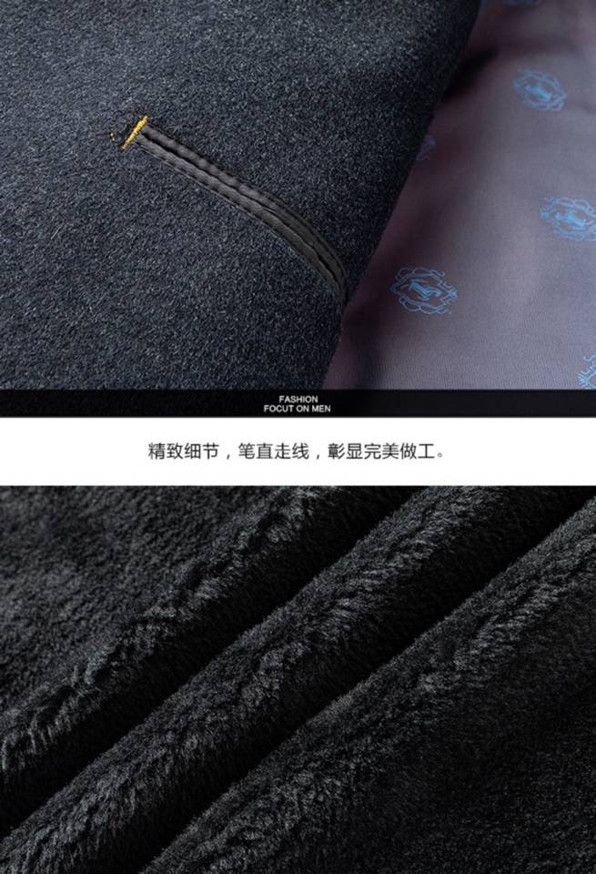 GUCCI グッチ テーラードコート オーバーサイズ ビッグシルエット ダブルブレスト ウール混 メンズ ブラック - 画像 7