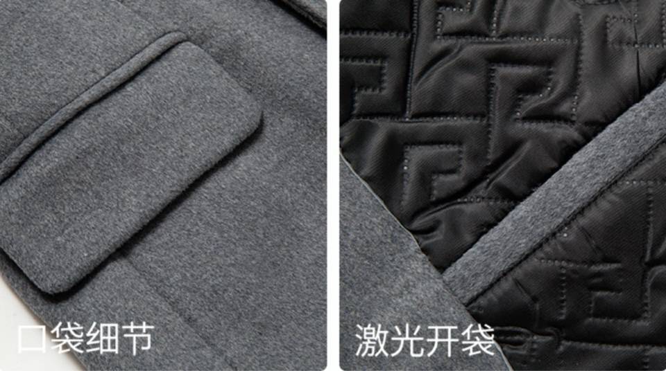 PRADA プラダ テーラードコート シングル 2B ウール混 グレー メンズ - 画像 8
