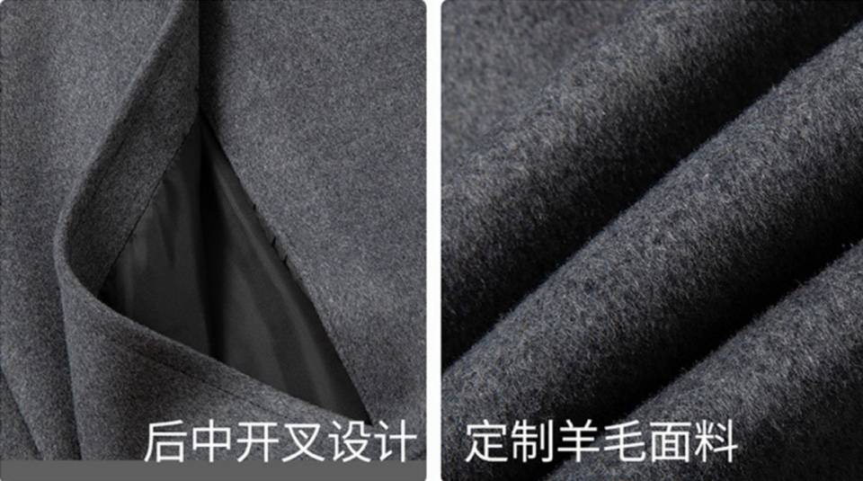 PRADA プラダ テーラードジャケット オーバーサイズ ビッグシルエット ダブルブレスト ウール混 メンズ ブラック グレー - 画像 8