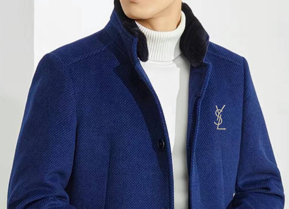 YSL イエスエル テーラードコート オーバーサイズ ビッグシルエット メンズ ブルー - 画像 3