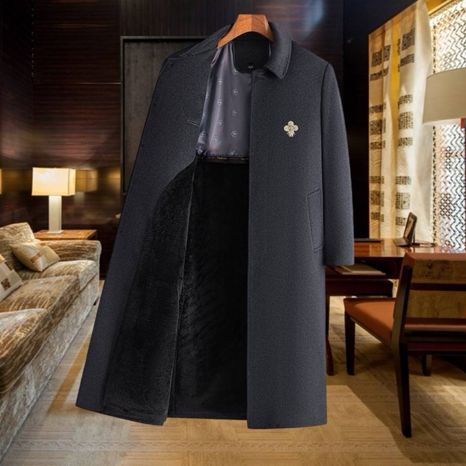 LV ルイ ヴィトン テーラードジャケット オーバーサイズ ビッグシルエット シングル 2B ウール混 メンズ ブラック - 画像 3