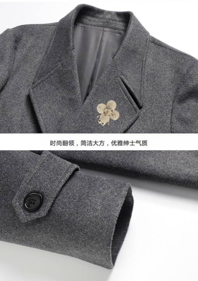 LV ルイヴィトン テーラードジャケット セットアップ ダブルブレスト 2B メンズ グレー ブラック - 画像 5