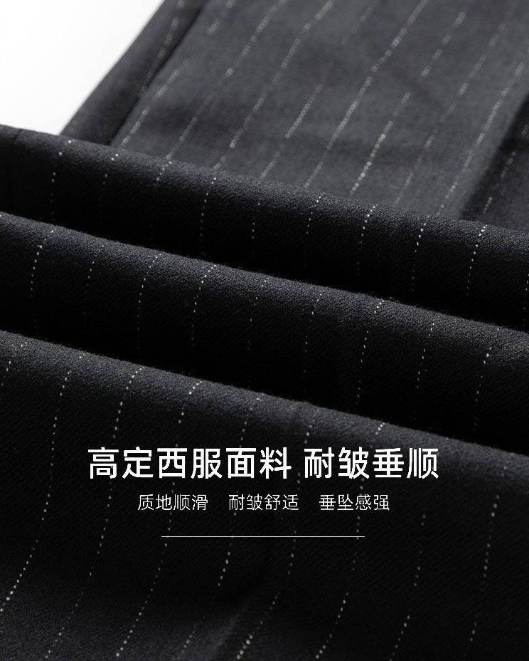 YSL ヤングサンルイ セットアップ テーラードジャケット シングル 2B ピンストライプ ウール混 メンズ ブラック - 画像 6