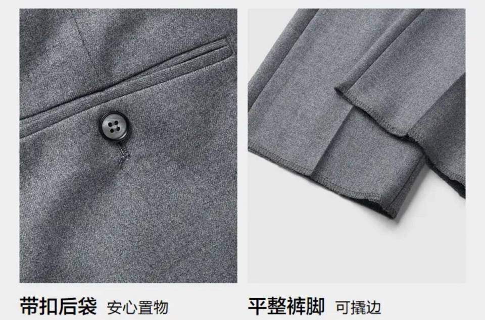 PRAD プラド セットアップ テーラードジャケット シングル 2B ウール混 グレー メンズ - 画像 6