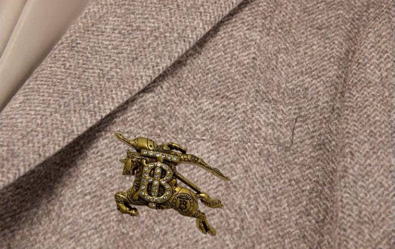 バーバリー BURBERRY テーラードジャケット シングル 2B ウール チェック柄 メンズ ブラウン - 画像 3