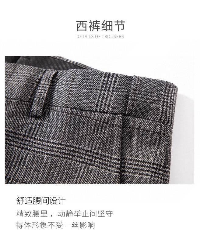 ブランド不明 セットアップ テーラードジャケット ブレザー グレンチェック 3B 金ボタン メンズ チャコールグレー - 画像 5