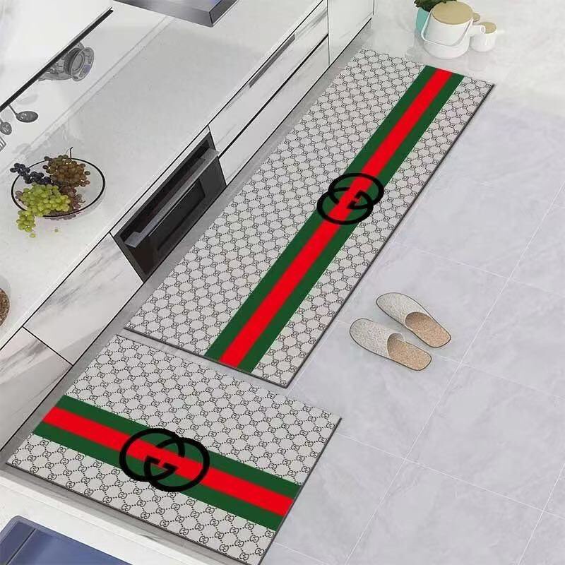 GUCCI　グッチ　人気マット　カーペット洗える　キッチンマット　トイレマット　新居玄関絨毯オールシーズン　ダブルG　4種類 - 画像 3