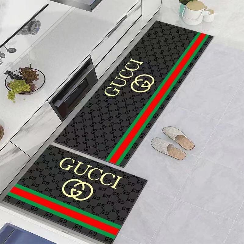 GUCCI　グッチ　人気マット　カーペット洗える　キッチンマット　トイレマット　新居玄関絨毯オールシーズン　ダブルG　4種類 - 画像 2