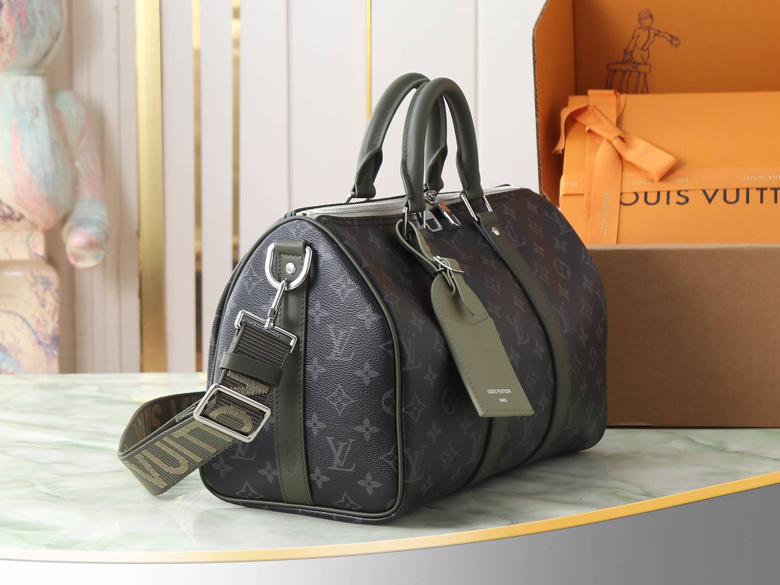 ルイヴィトン LOUIS VUITTON Keepall Bandoulière 35 モノグラムエクリプス ブラック - 画像 2