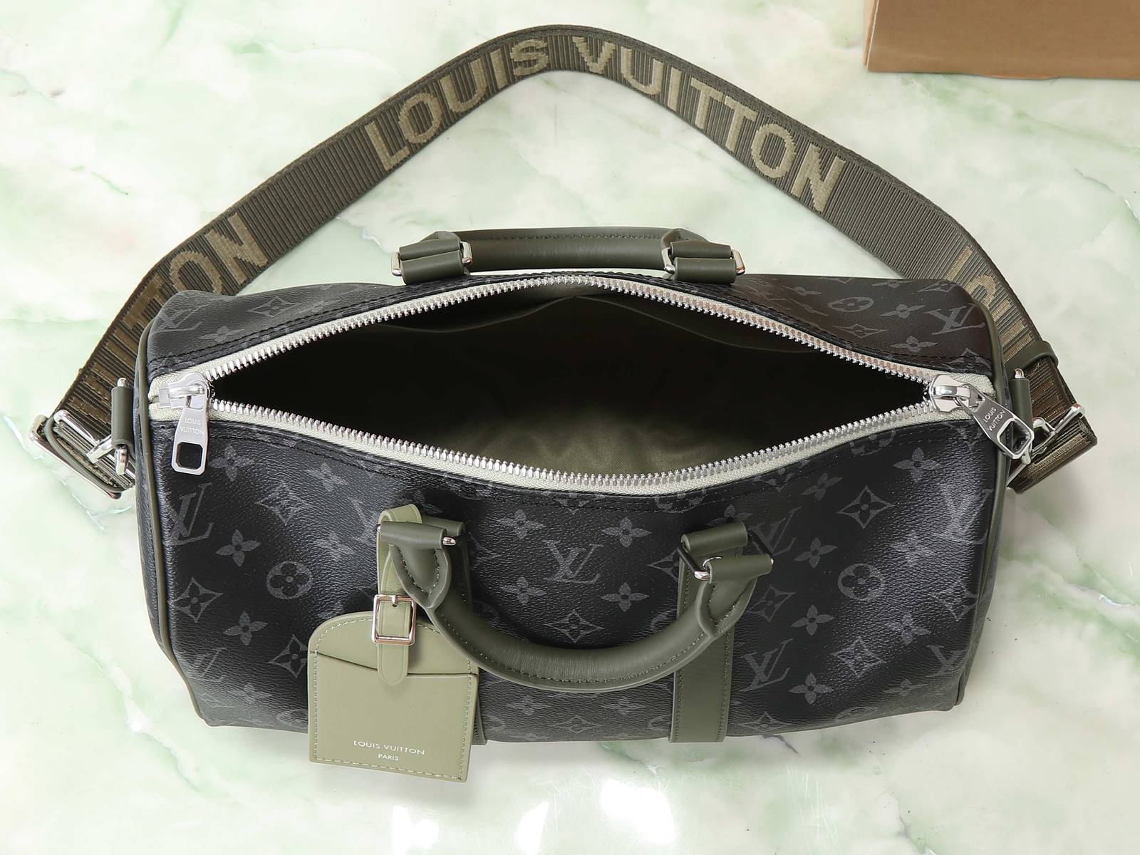 ルイヴィトン LOUIS VUITTON Keepall Bandoulière 35 モノグラムエクリプス ブラック - 画像 8