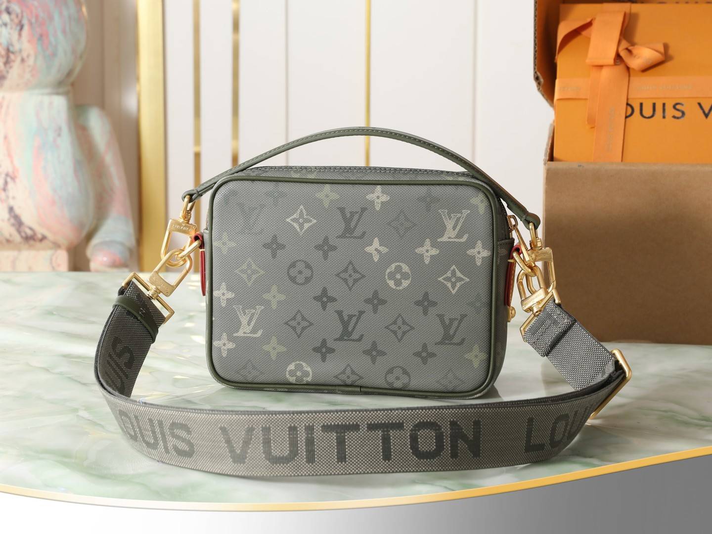 Louis Vuitton ルイヴィトン M27095 モノグラム サンプル ショルダーバッグ メンズ ブラック ブラウ - 画像 3