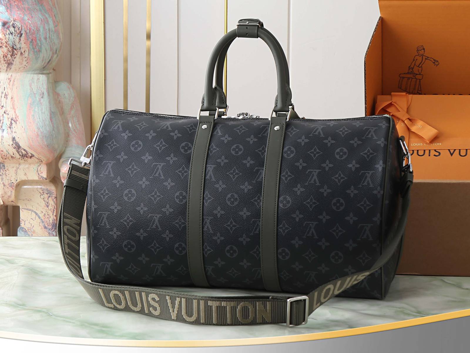 LOUIS VUITTON ルイヴィトン M28837 本款 Keepall Bandoulière 45 旅行袋 モノ - 画像 3