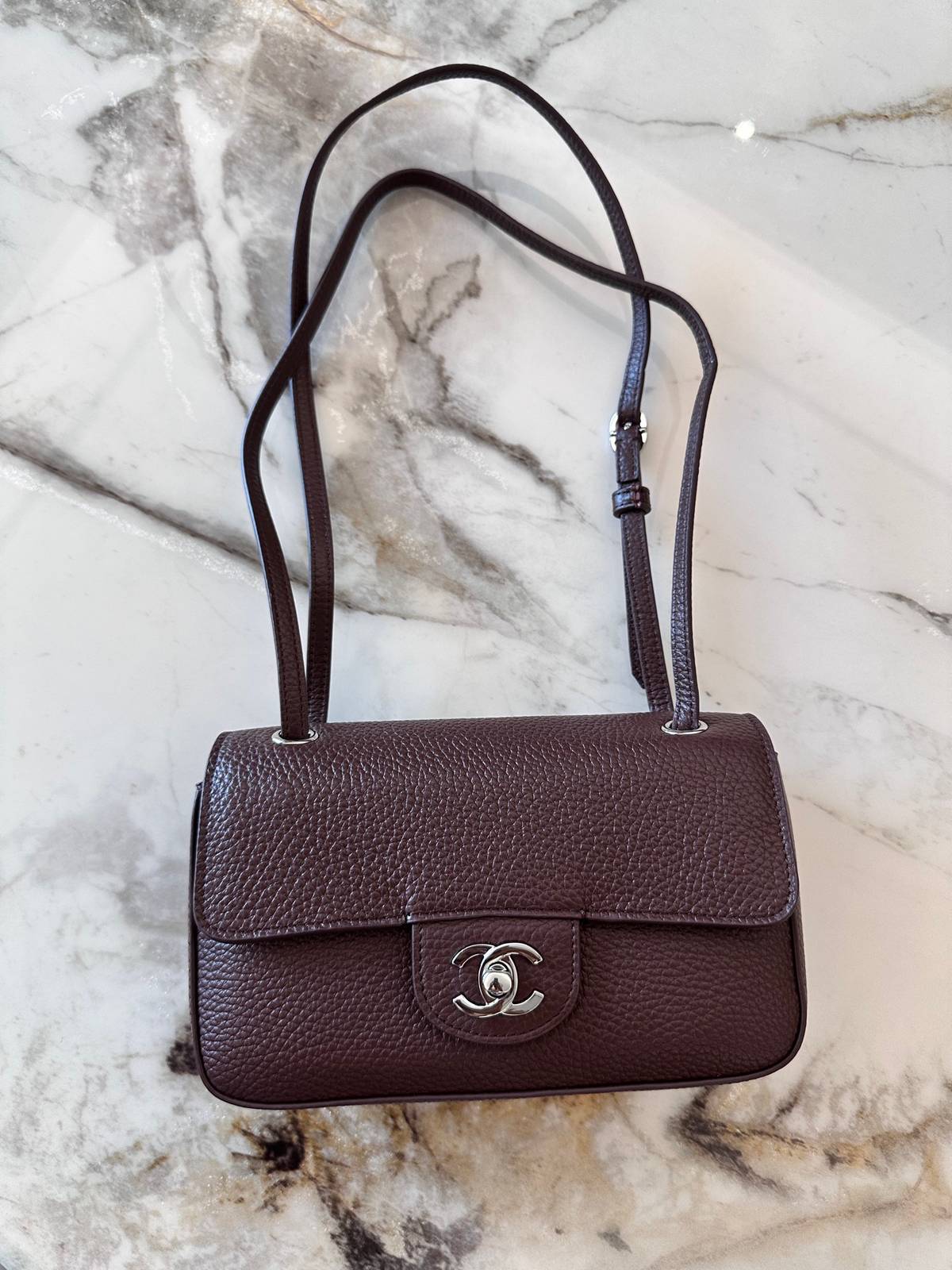 シャネル CHANEL マトラッセ チェーンショルダーバッグ キャビアスキン ゴールド金具 レディース ブラック ベージ - 画像 5