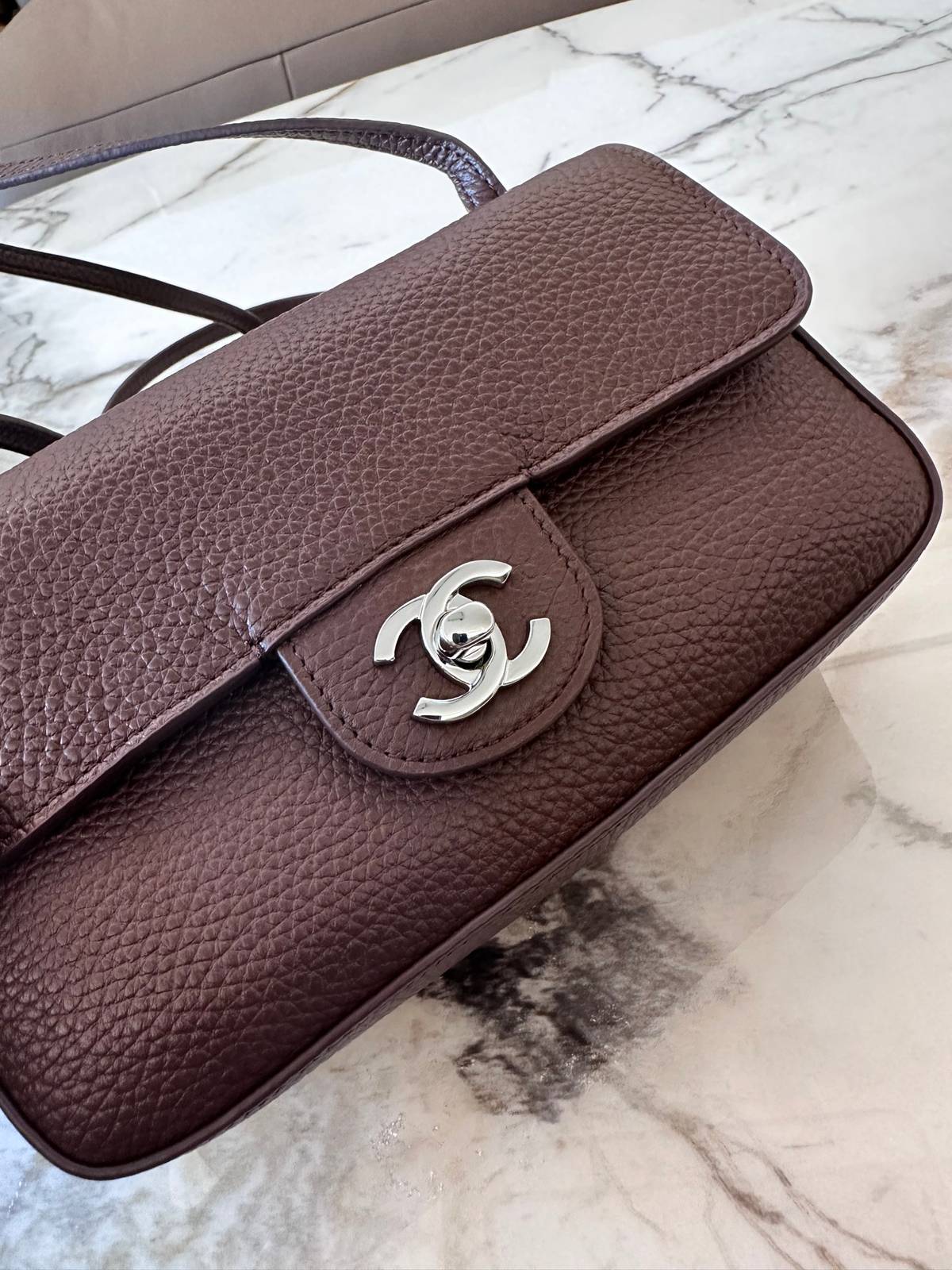 シャネル CHANEL マトラッセ チェーンショルダーバッグ キャビアスキン ゴールド金具 レディース ブラック ベージ - 画像 6