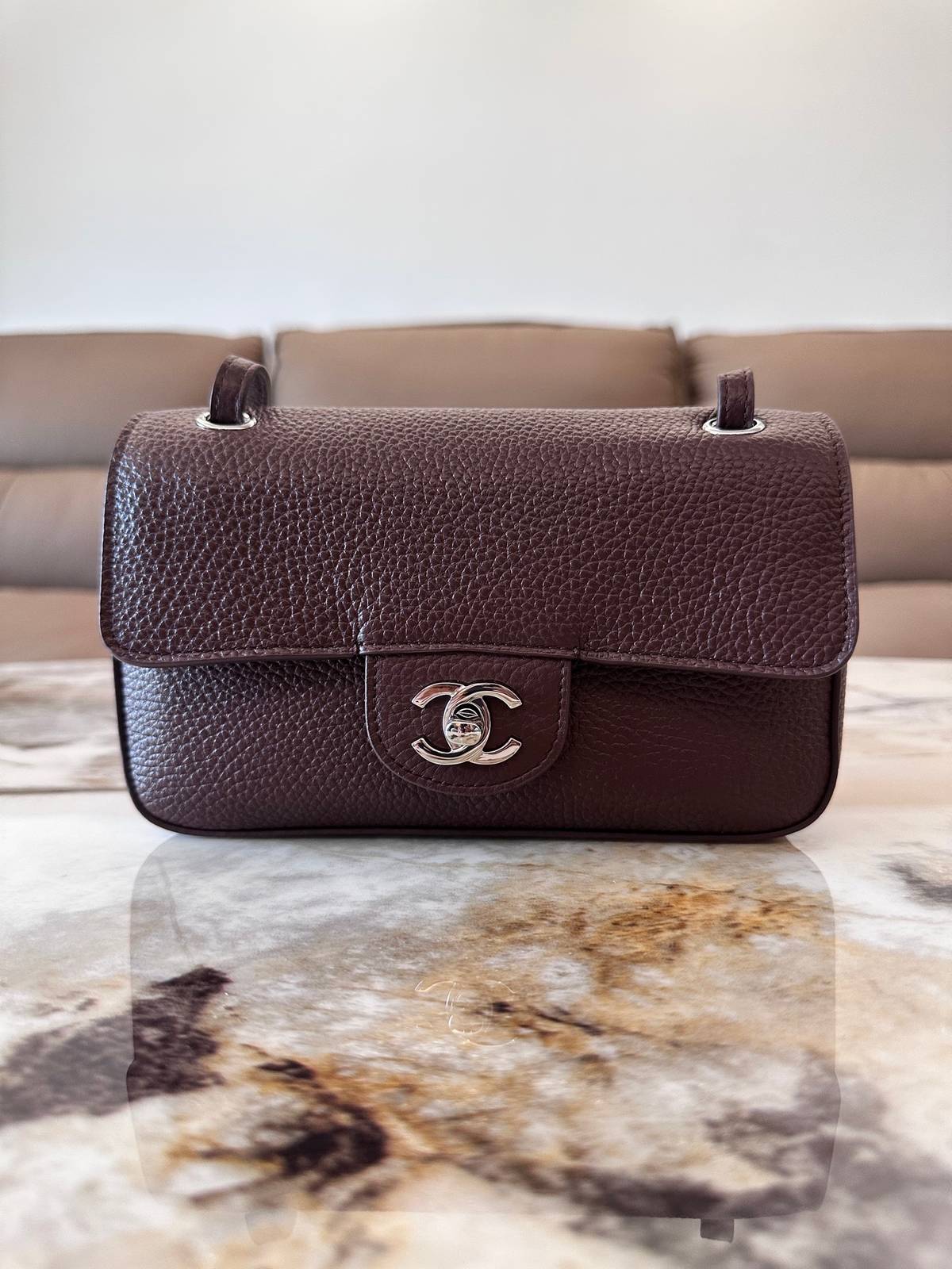 シャネル CHANEL マトラッセ チェーンショルダーバッグ キャビアスキン ゴールド金具 レディース ブラック ベージ - 画像 10