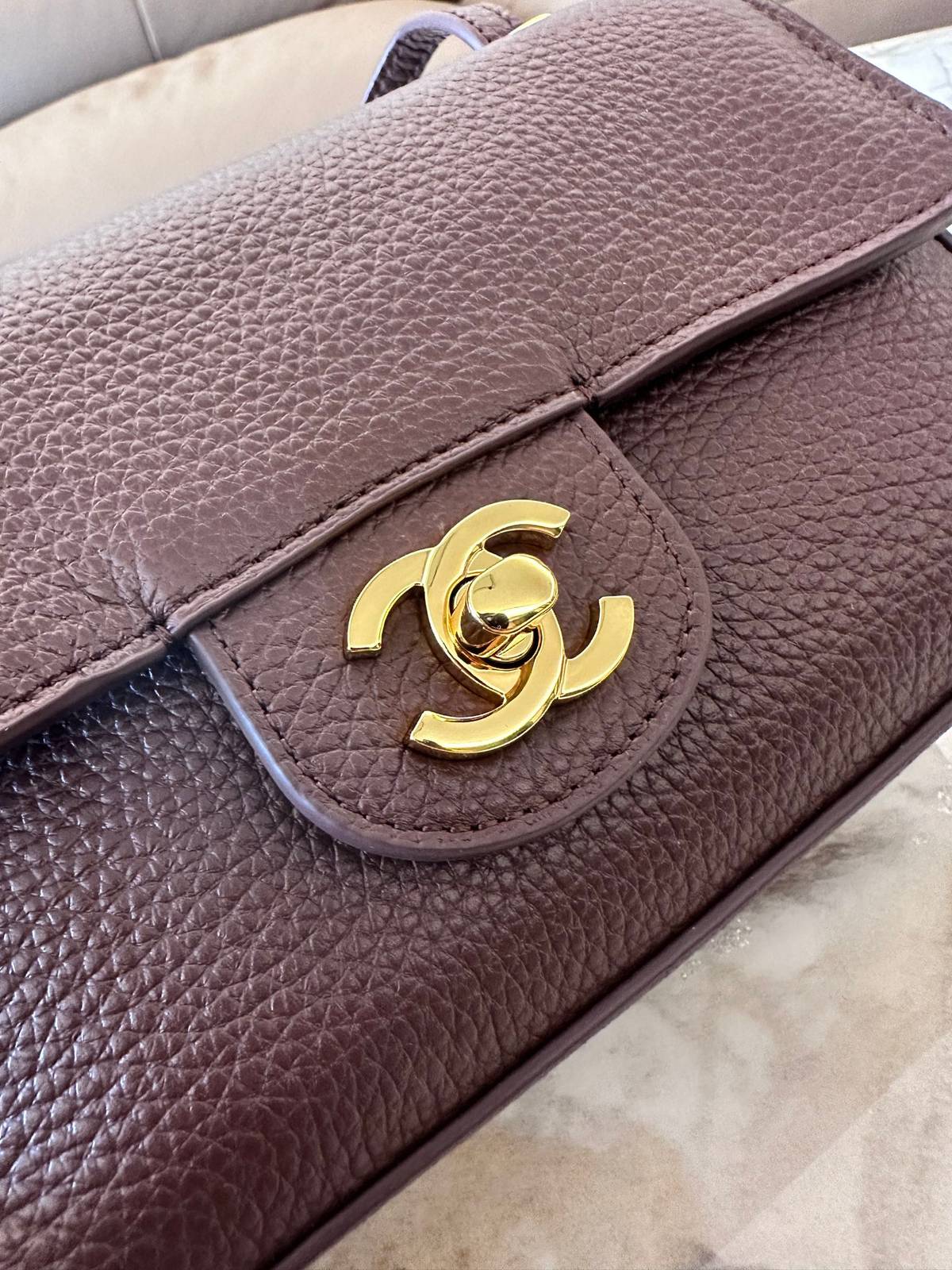 シャネル CHANEL マトラッセ チェーンショルダーバッグ キャビアスキン ゴールド金具 レディース ブラック ベージ - 画像 15