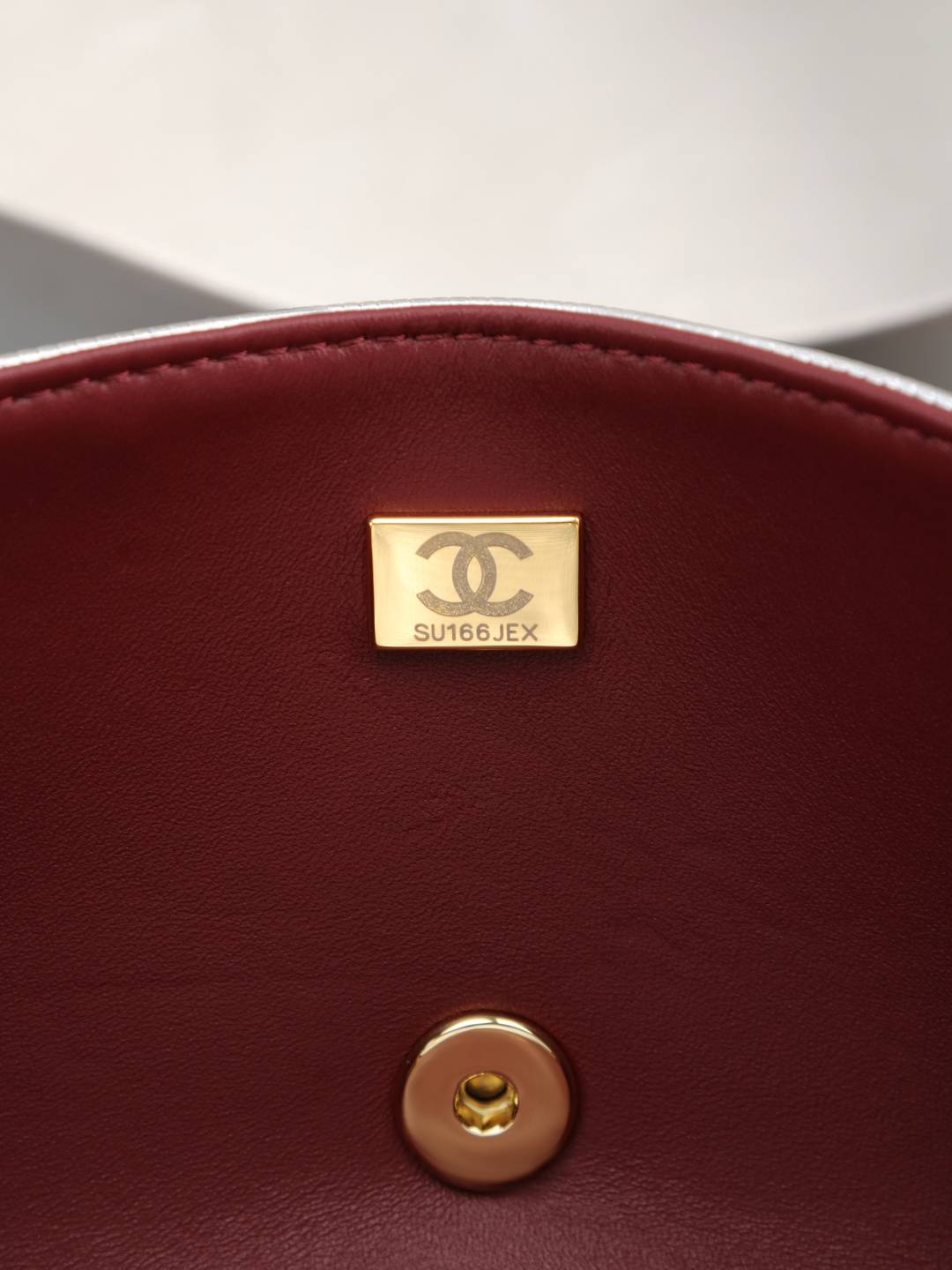 シャネル 6568 キャビアスキン フラップバッグ ゴールド金具 シャンパンゴールド ターンロック レザー編み込みチェー - 画像 11