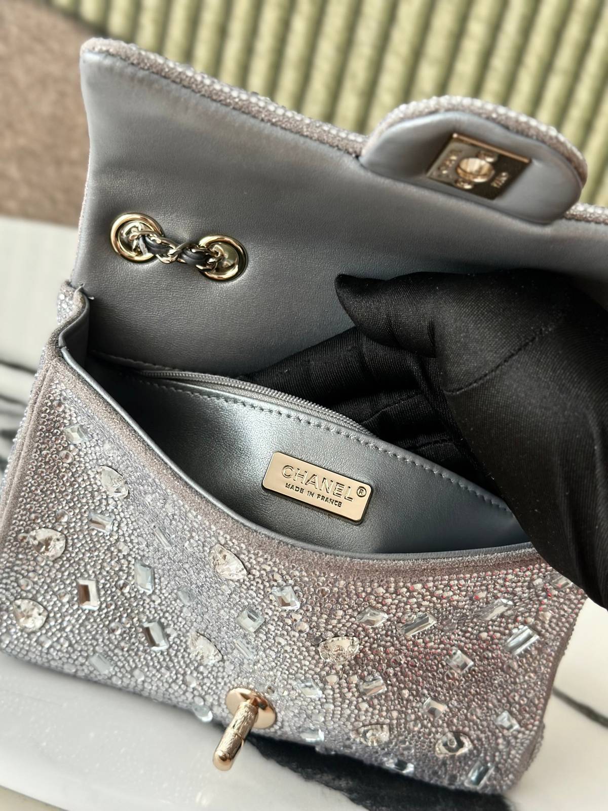 シャネル CHANEL マトラッセ マルチカラー キャビアスキン チェーンショルダーバッグ シルバー金具 レディース - 画像 2