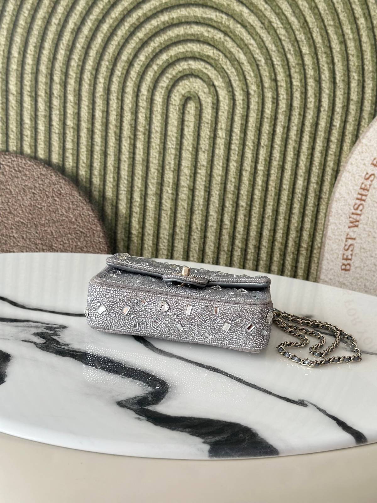 シャネル CHANEL マトラッセ マルチカラー キャビアスキン チェーンショルダーバッグ シルバー金具 レディース - 画像 6