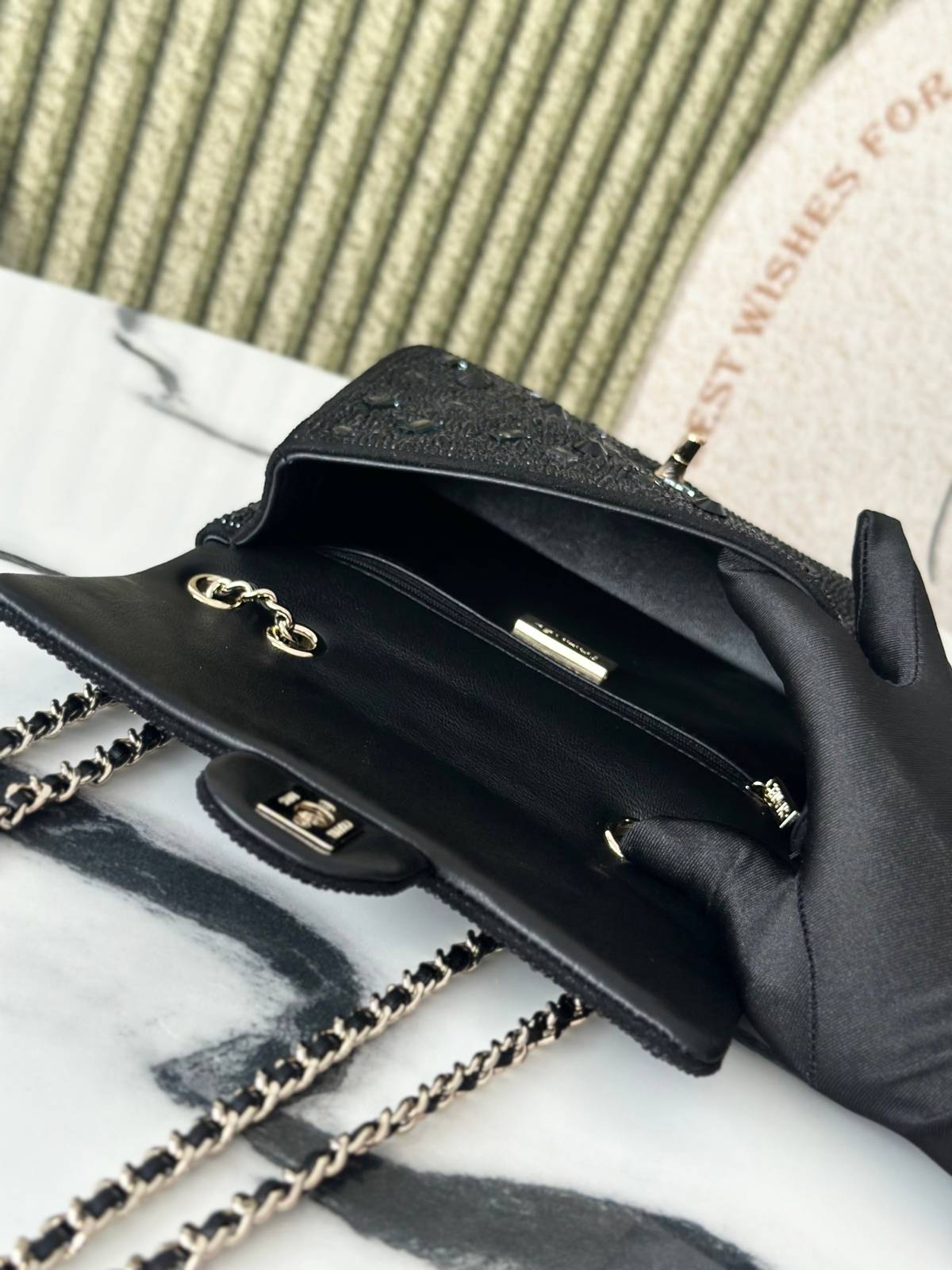 シャネル CHANEL マトラッセ マルチカラー キャビアスキン チェーンショルダーバッグ シルバー金具 レディース - 画像 18