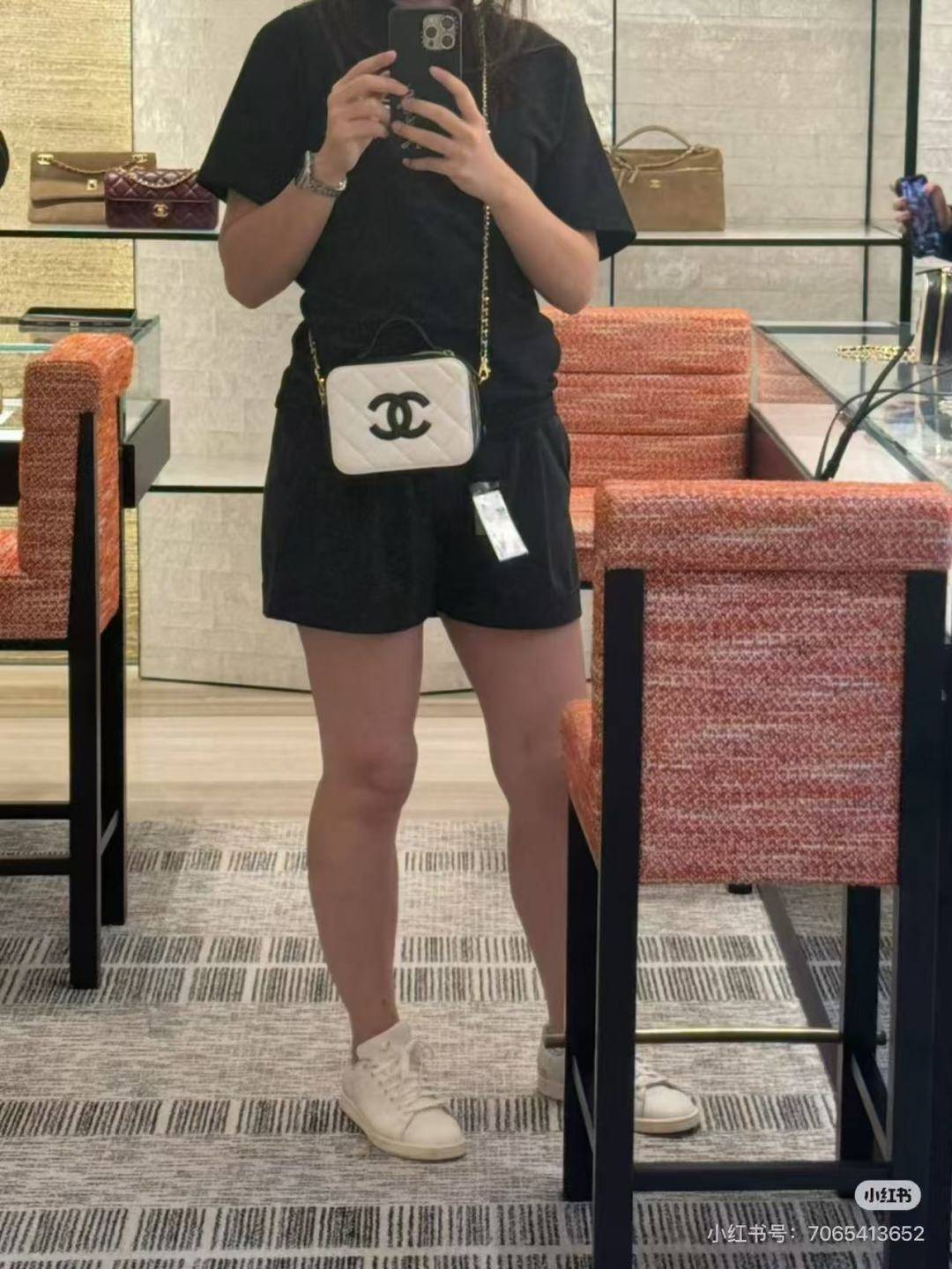 シャネル CHANEL マトラッセ チェーンショルダーバッグ キャビアスキン ブラック ホワイト バイカラー ゴールド金 - 画像 10