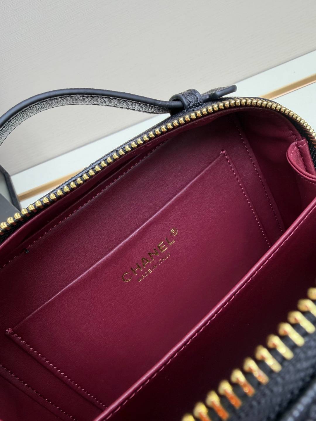 シャネル CHANEL マトラッセ チェーンショルダーバッグ キャビアスキン ブラック ホワイト バイカラー ゴールド金 - 画像 15