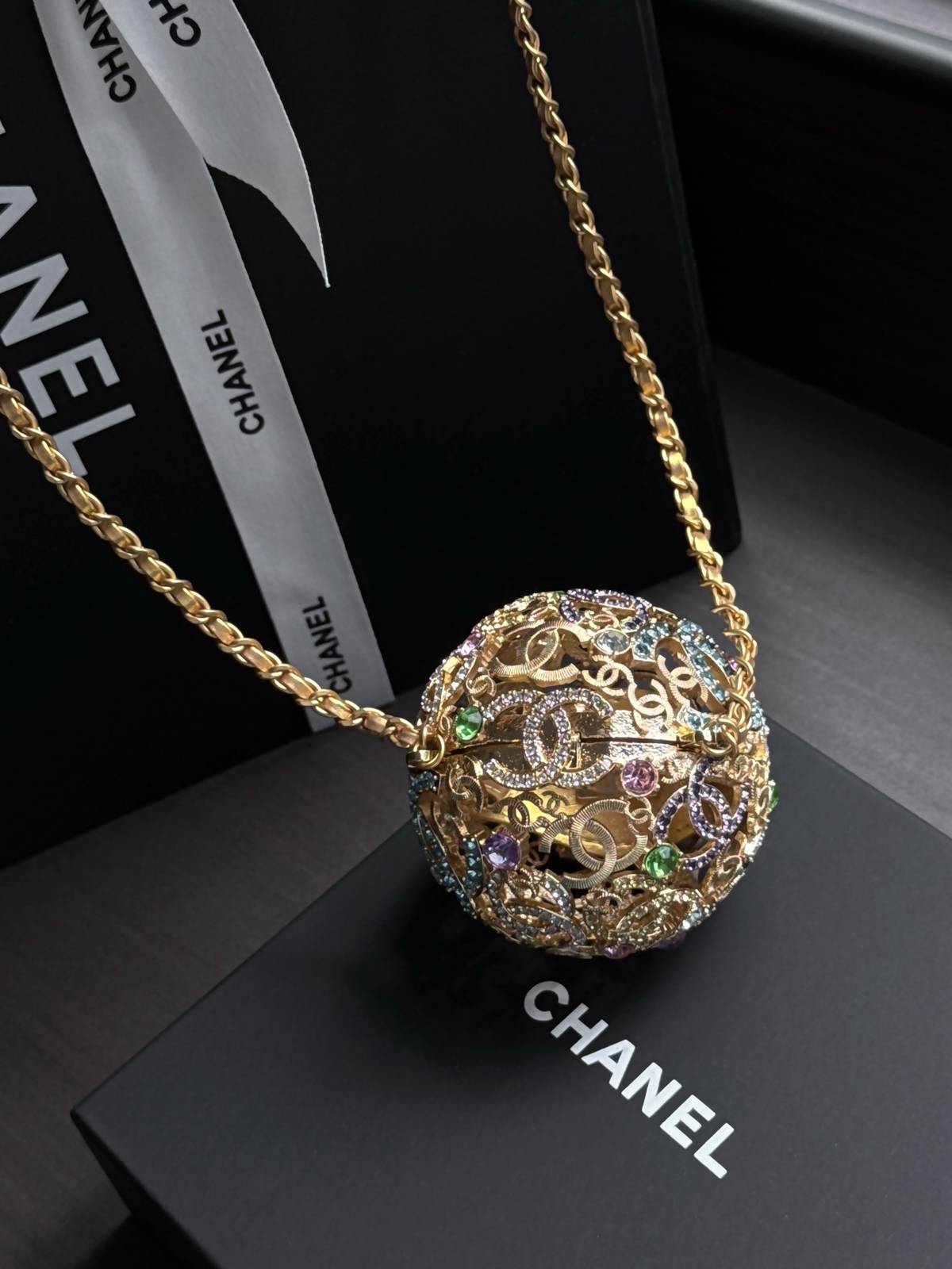 シャネル CHANEL 6523 マトラッセ ミニ ボディバッグ レザー編み込みチェーン ゴールド金具 フォーマル パー - 画像 7