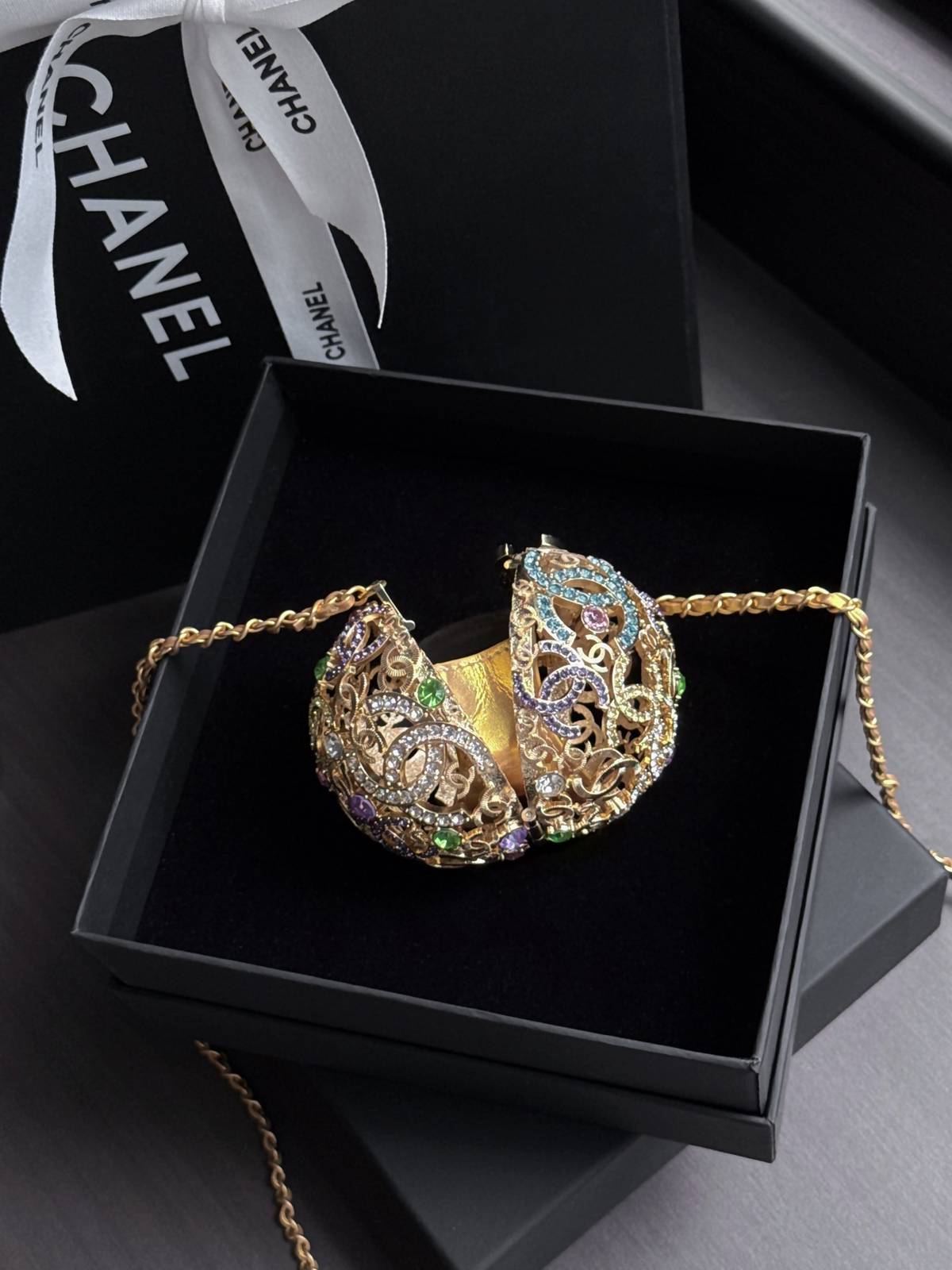 シャネル CHANEL 6523 マトラッセ ミニ ボディバッグ レザー編み込みチェーン ゴールド金具 フォーマル パー - 画像 8