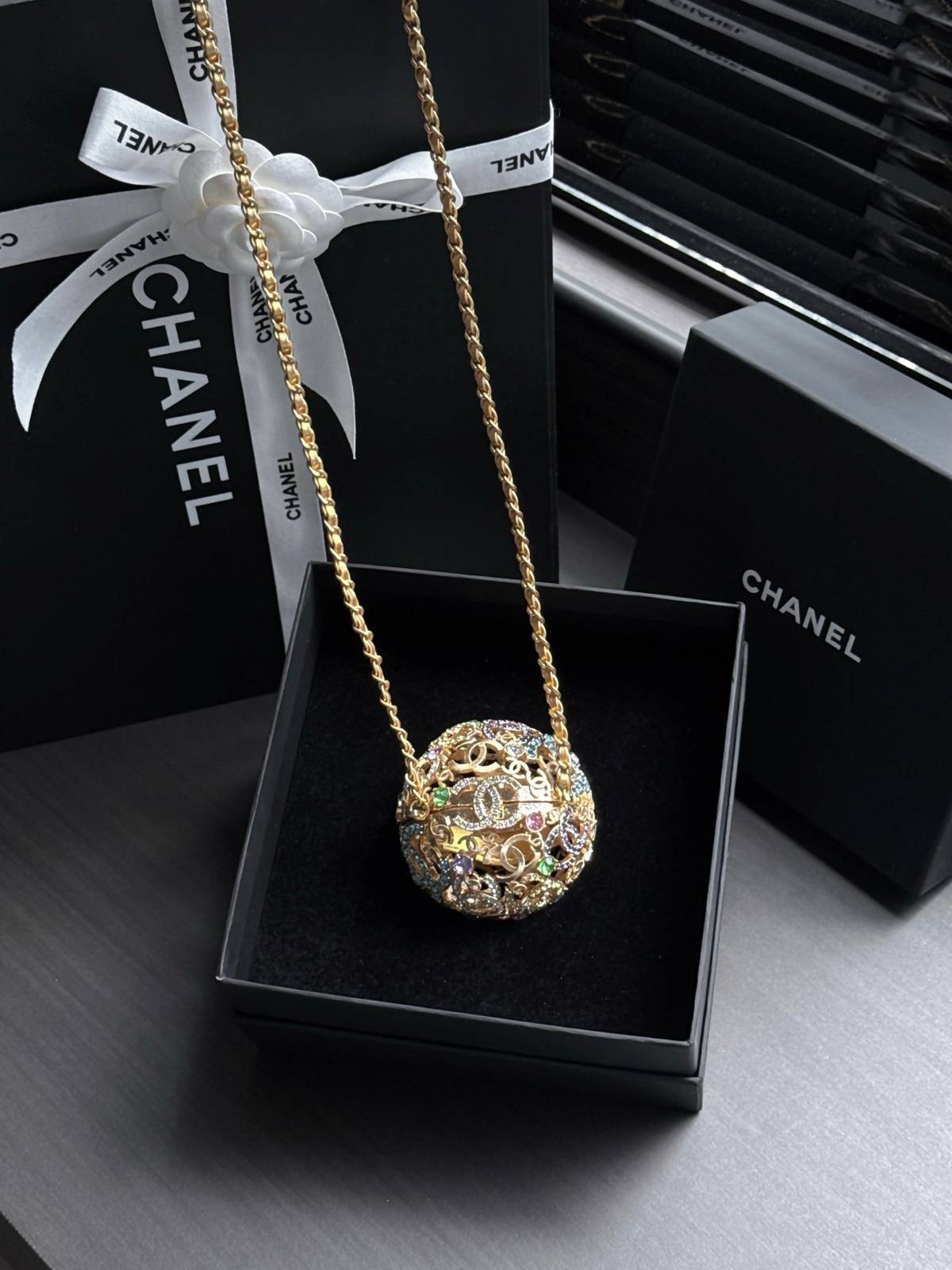 シャネル CHANEL 6523 マトラッセ ミニ ボディバッグ レザー編み込みチェーン ゴールド金具 フォーマル パー - 画像 10