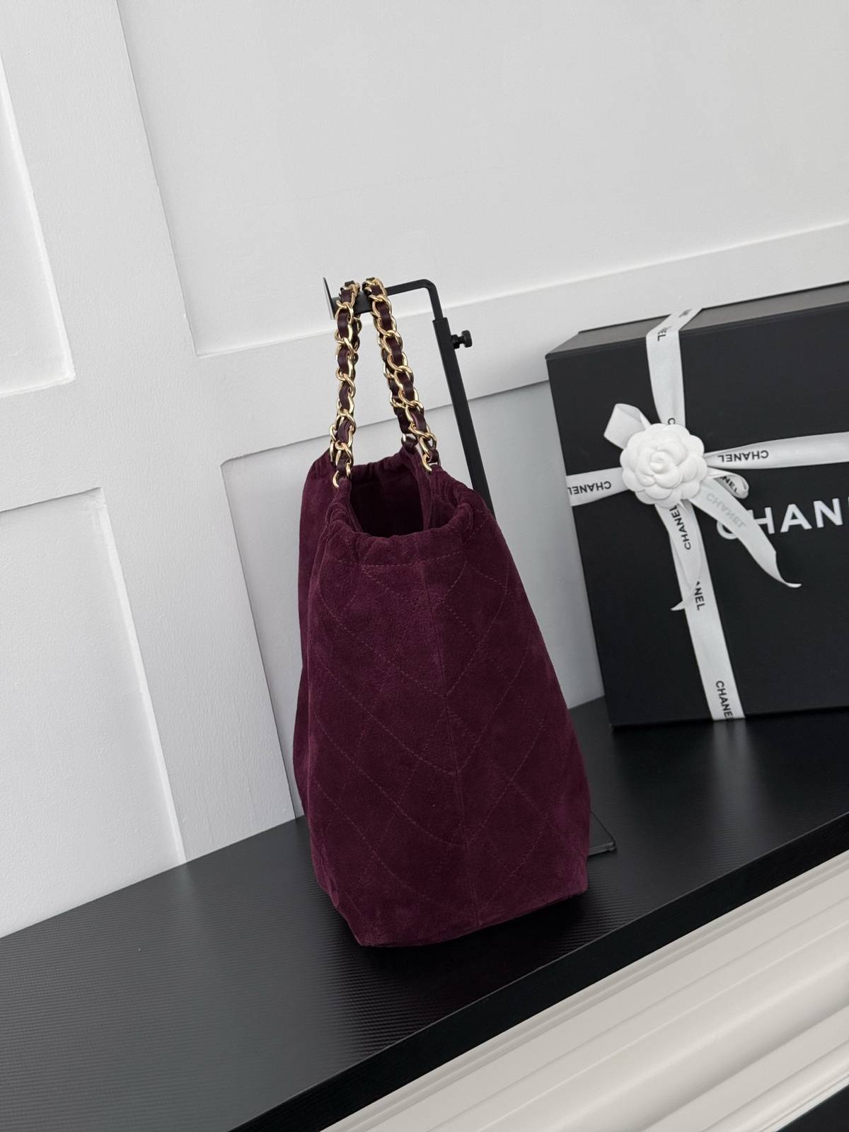 シャネル CHANEL トートバッグ マトラッセ ラムスキン ブラック シルバー金具 2WAY レディース - 画像 19