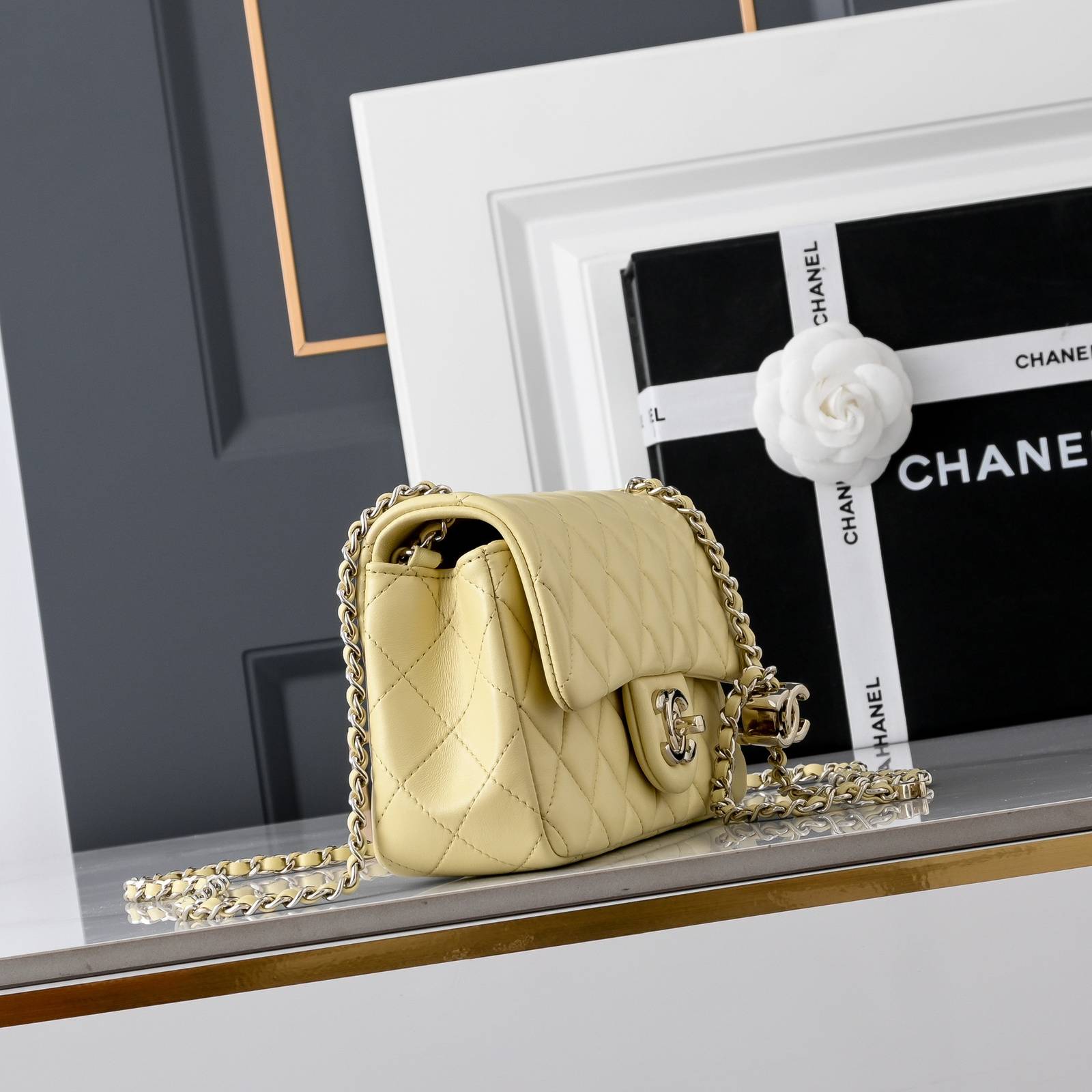 シャネル CHANEL マトラッセ ラムスキン チェーンショルダーバッグ ゴールド金具 ターンロック レディース - 画像 18