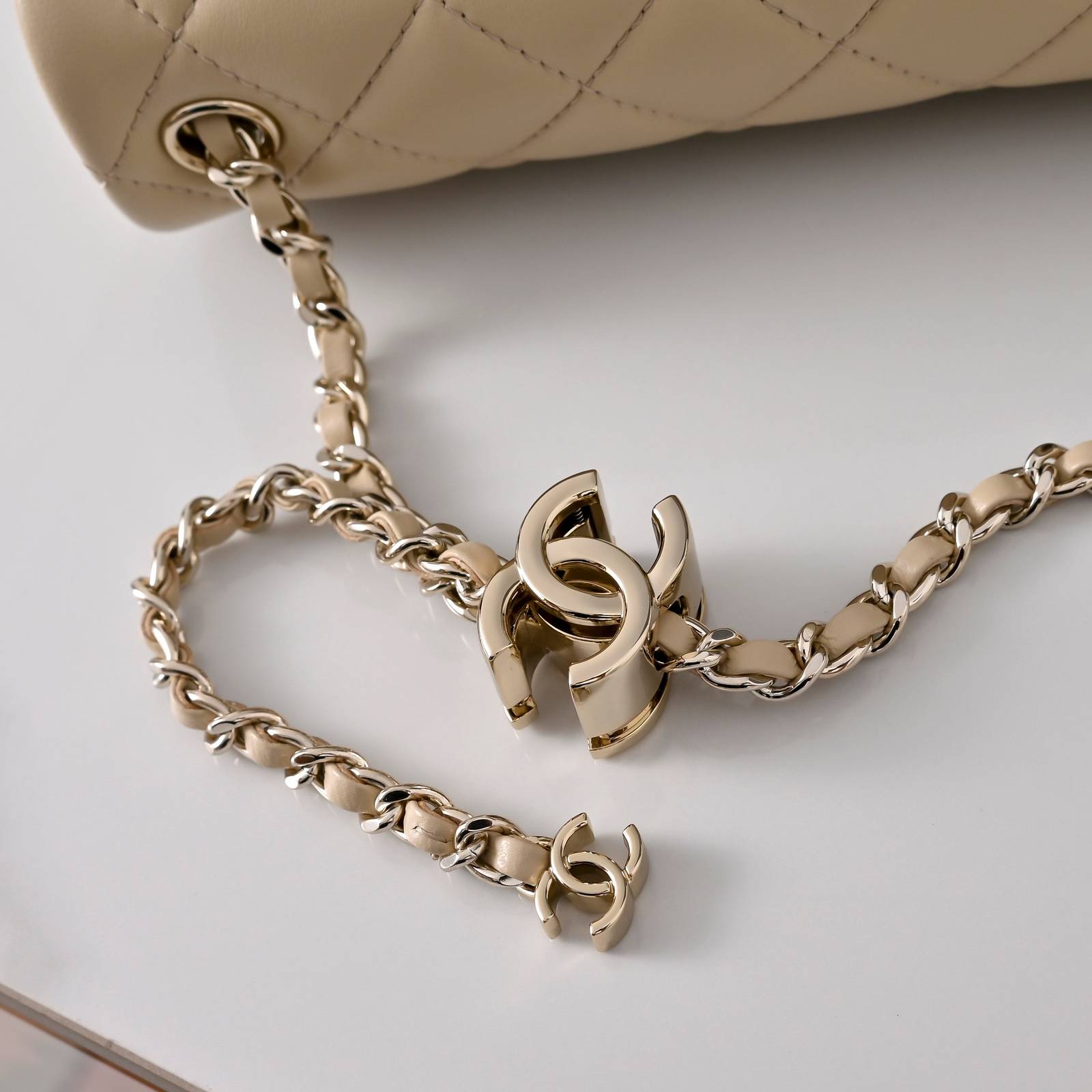 シャネル CHANEL マトラッセ ラムスキン チェーンショルダーバッグ ゴールド金具 レディース - 画像 14