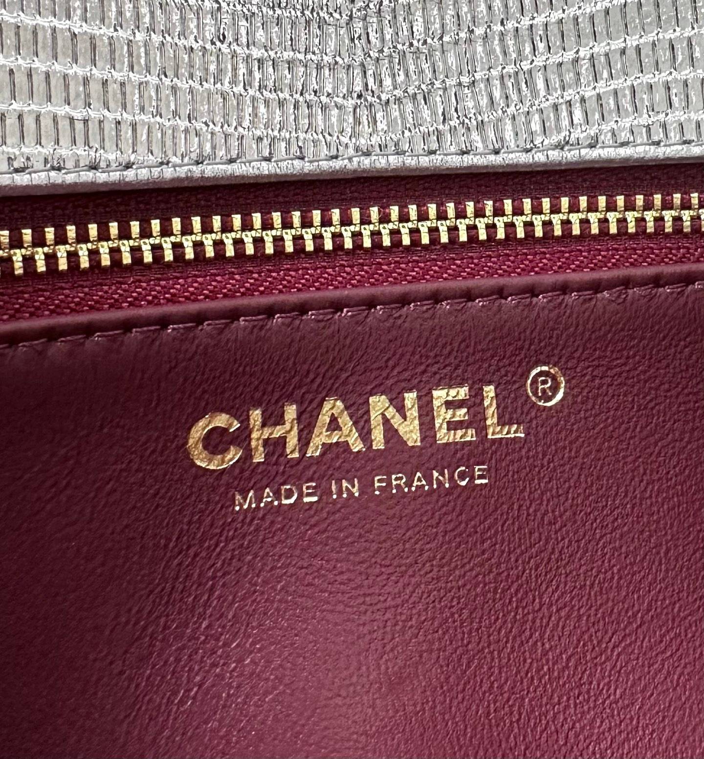 シャネル CHANEL 6430 リザード柄 ゴールド金具 レザー編み込みチェーン フラップバッグ レディース - 画像 11