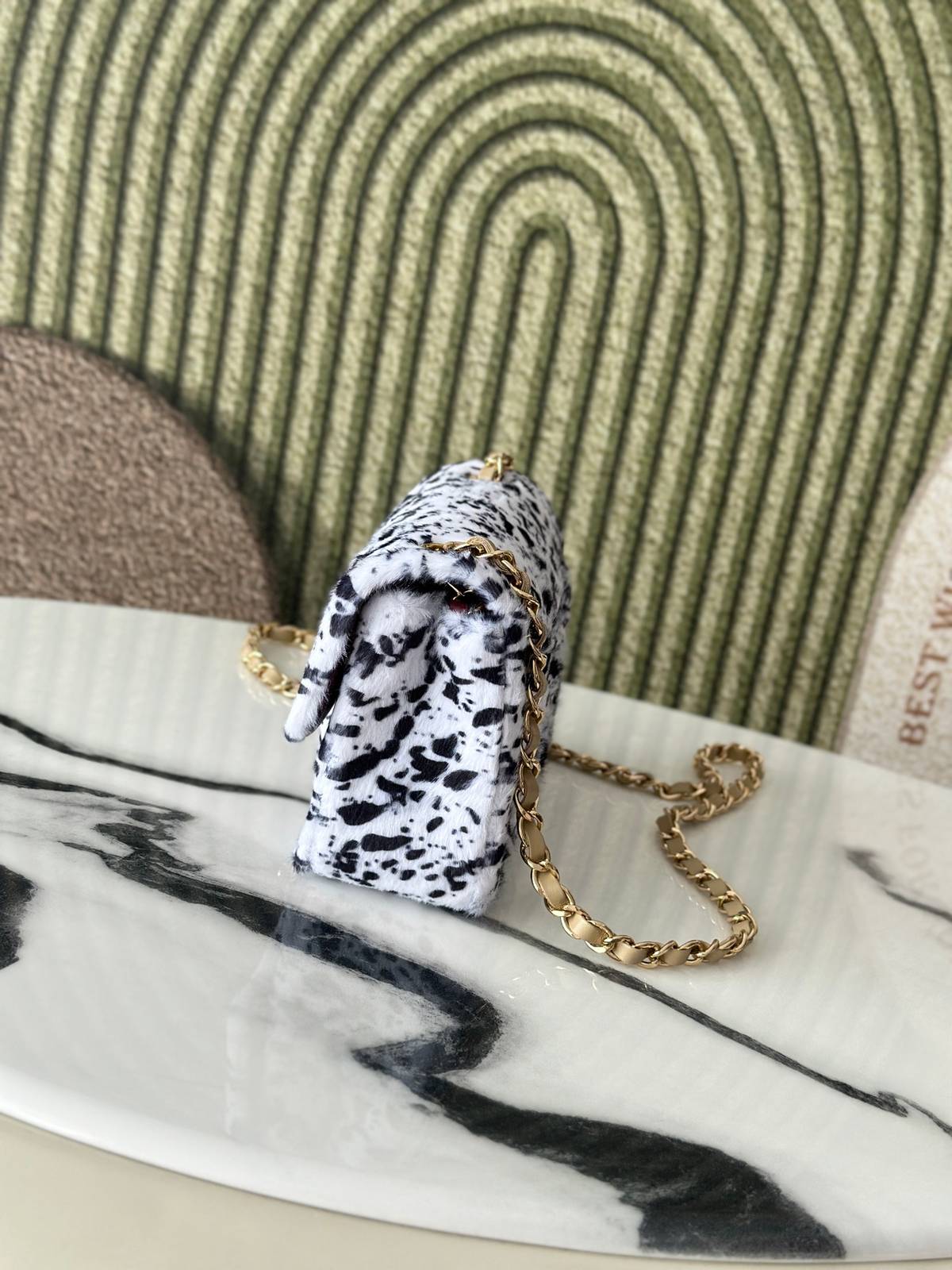 シャネル CHANEL マトラッセ ロゴ ラムスキン チェーンショルダー フラップバッグ ゴールド金具 ターンロック レ - 画像 9