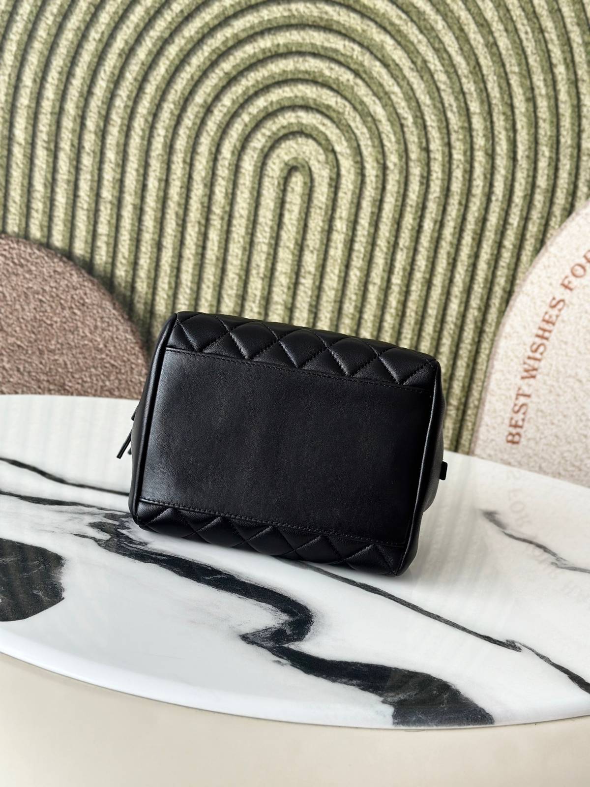 シャネル CHANEL マトラッセ ラムスキン チェーンショルダーバッグ ブラック ゴールド金具 レディース - 画像 7