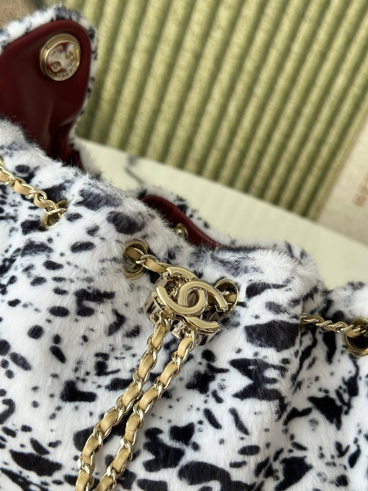 シャネル CHANEL AS5631 マトラッセ バニティバッグ ブラックゴールド金具 ラムスキン ミニバッグ レディー - 画像 7