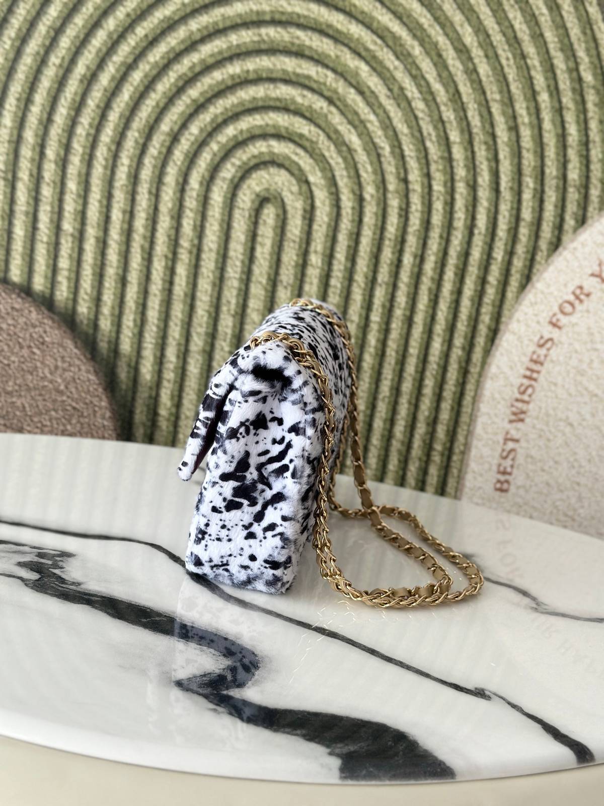 シャネル CHANEL AS1112 マトラッセ フラップバッグ キャビアスキン ゴールド金具 レザー編み込みチェーン - 画像 9