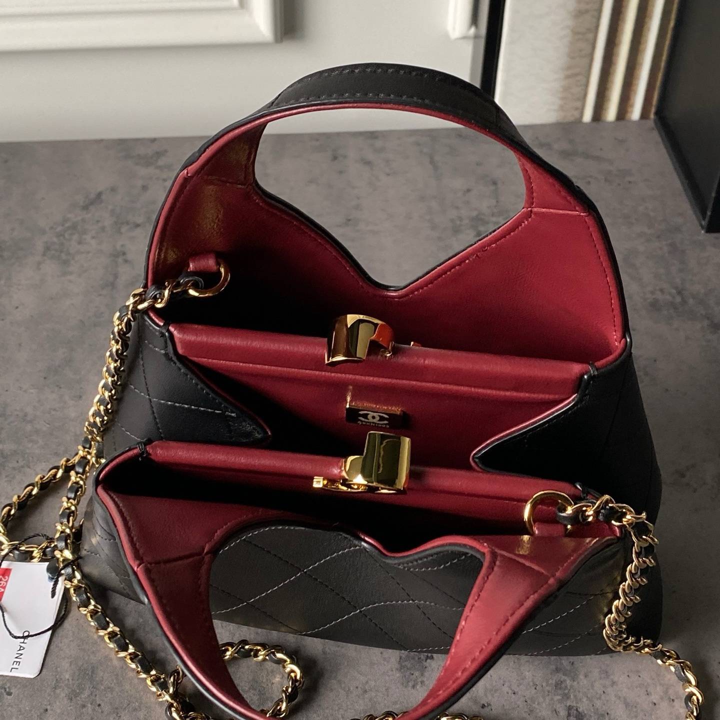 シャネル CHANEL AS6392 マトラッセ ラムスキン ホーボーバッグ ゴールド金具 ショルダーバッグ レディース - 画像 3