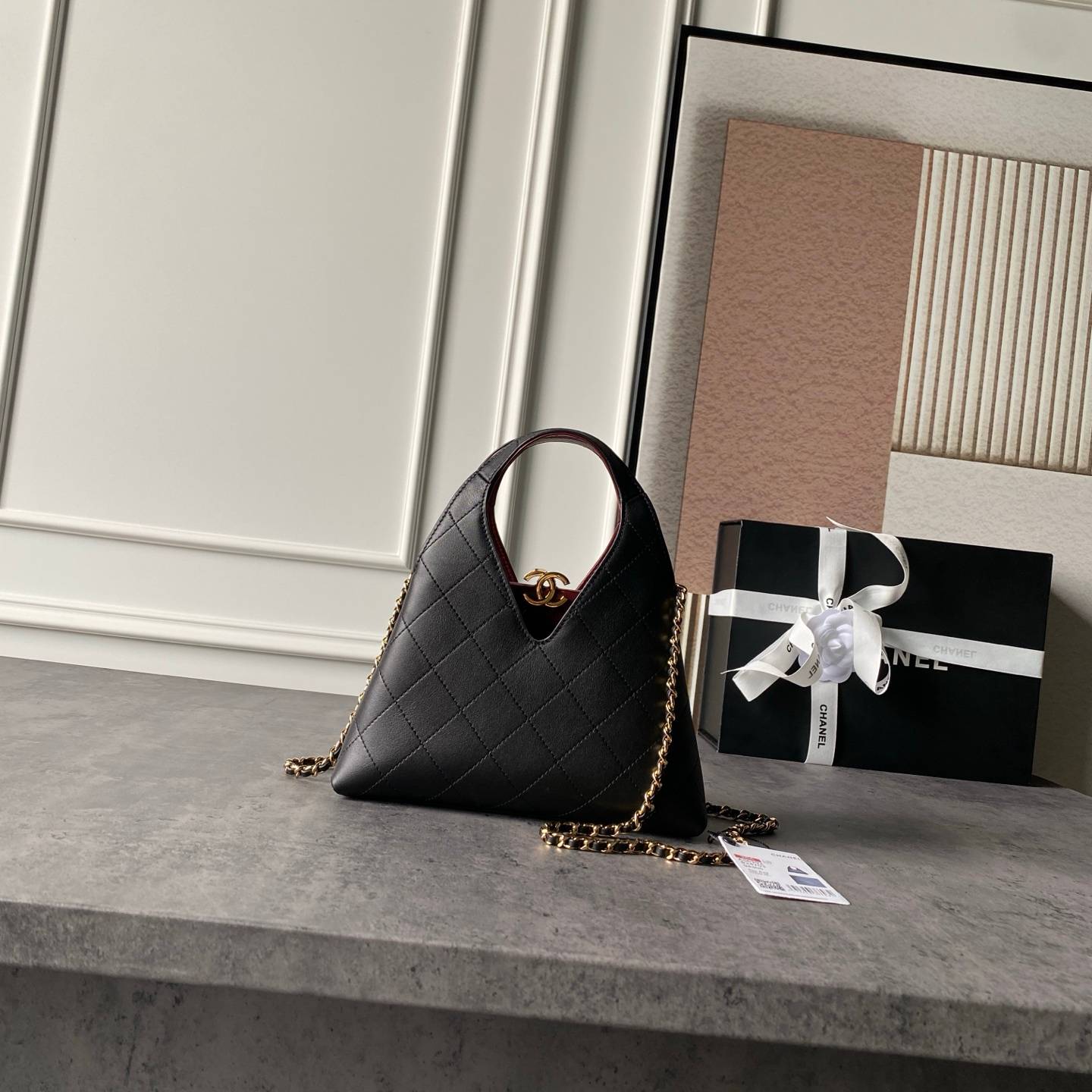 シャネル CHANEL AS6392 マトラッセ ラムスキン ホーボーバッグ ゴールド金具 ショルダーバッグ レディース - 画像 10