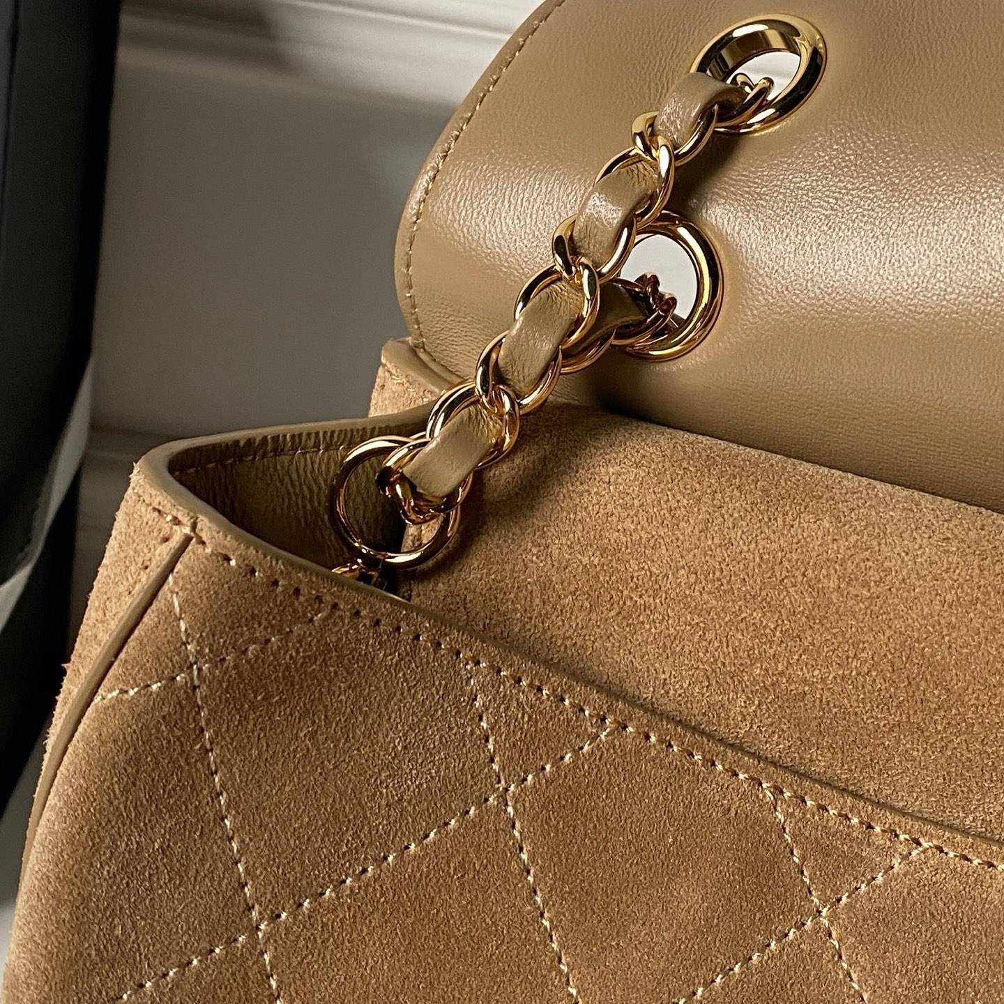 シャネル CHANEL マトラッセ フラップバッグ キャビアスキン ゴールド金具 レザー編み込みチェーン ショルダーバッ - 画像 2