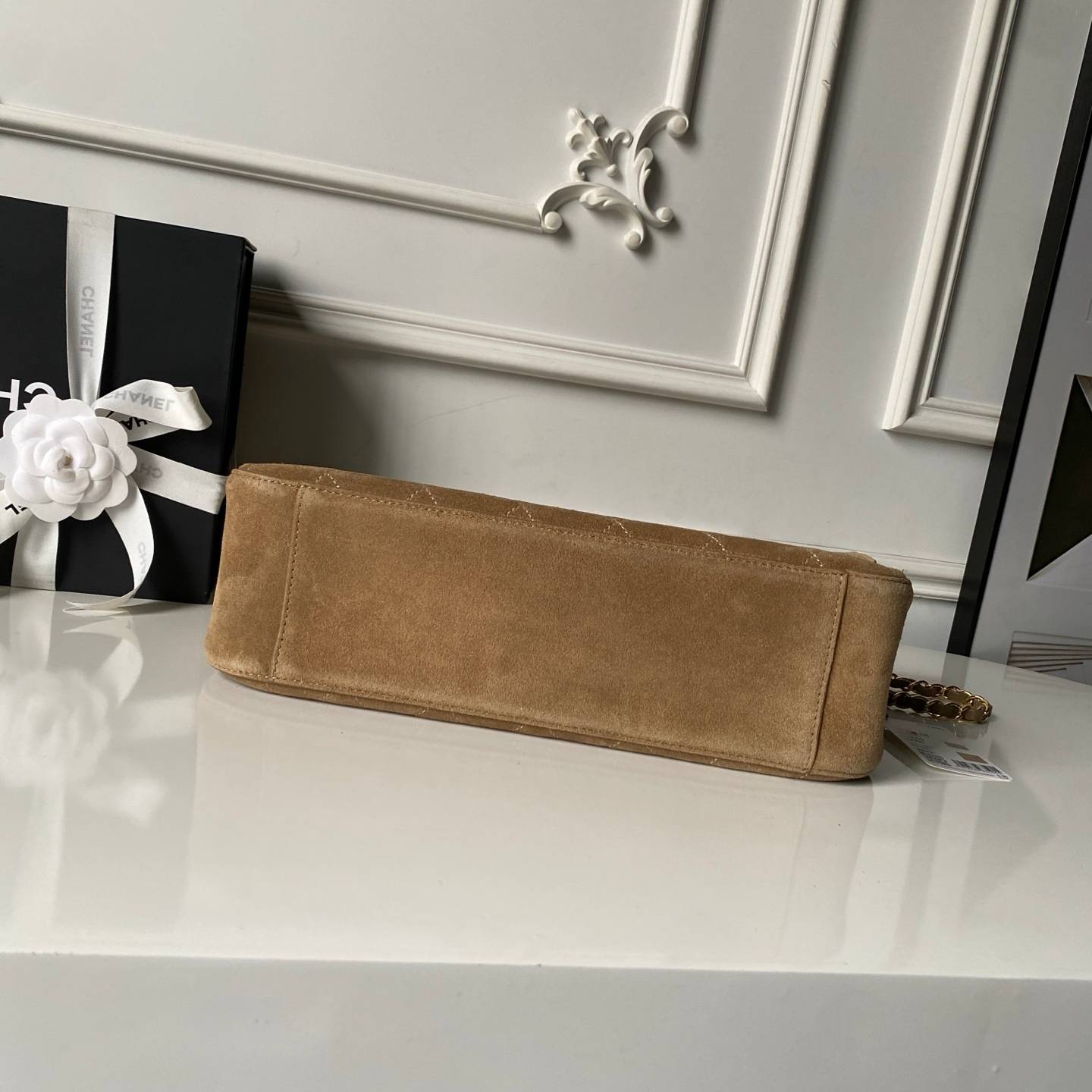 シャネル CHANEL マトラッセ フラップバッグ キャビアスキン ゴールド金具 レザー編み込みチェーン ショルダーバッ - 画像 5