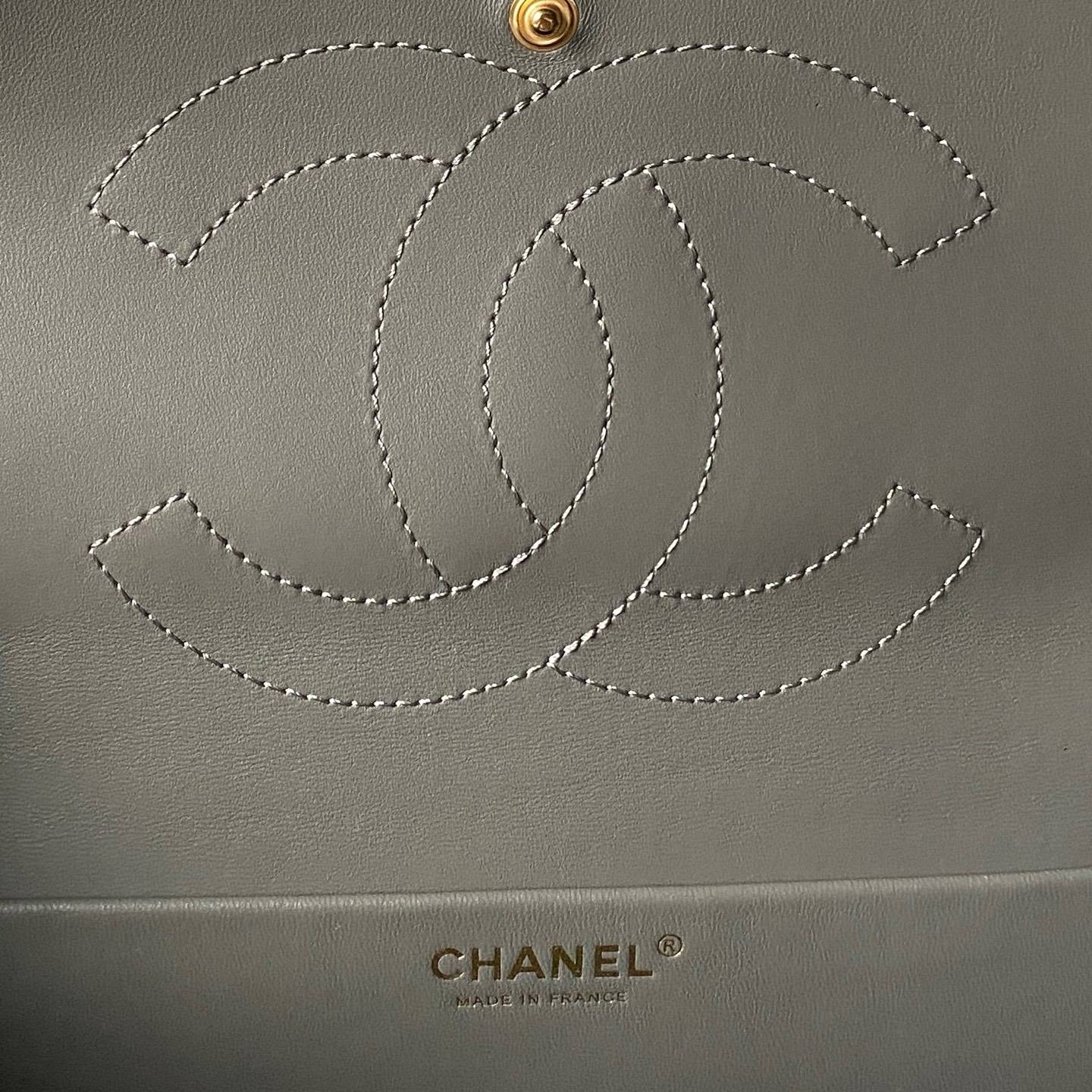 シャネル CHANEL マトラッセ フラップバッグ キャビアスキン ゴールド金具 レザー編み込みチェーン ショルダーバッ - 画像 12