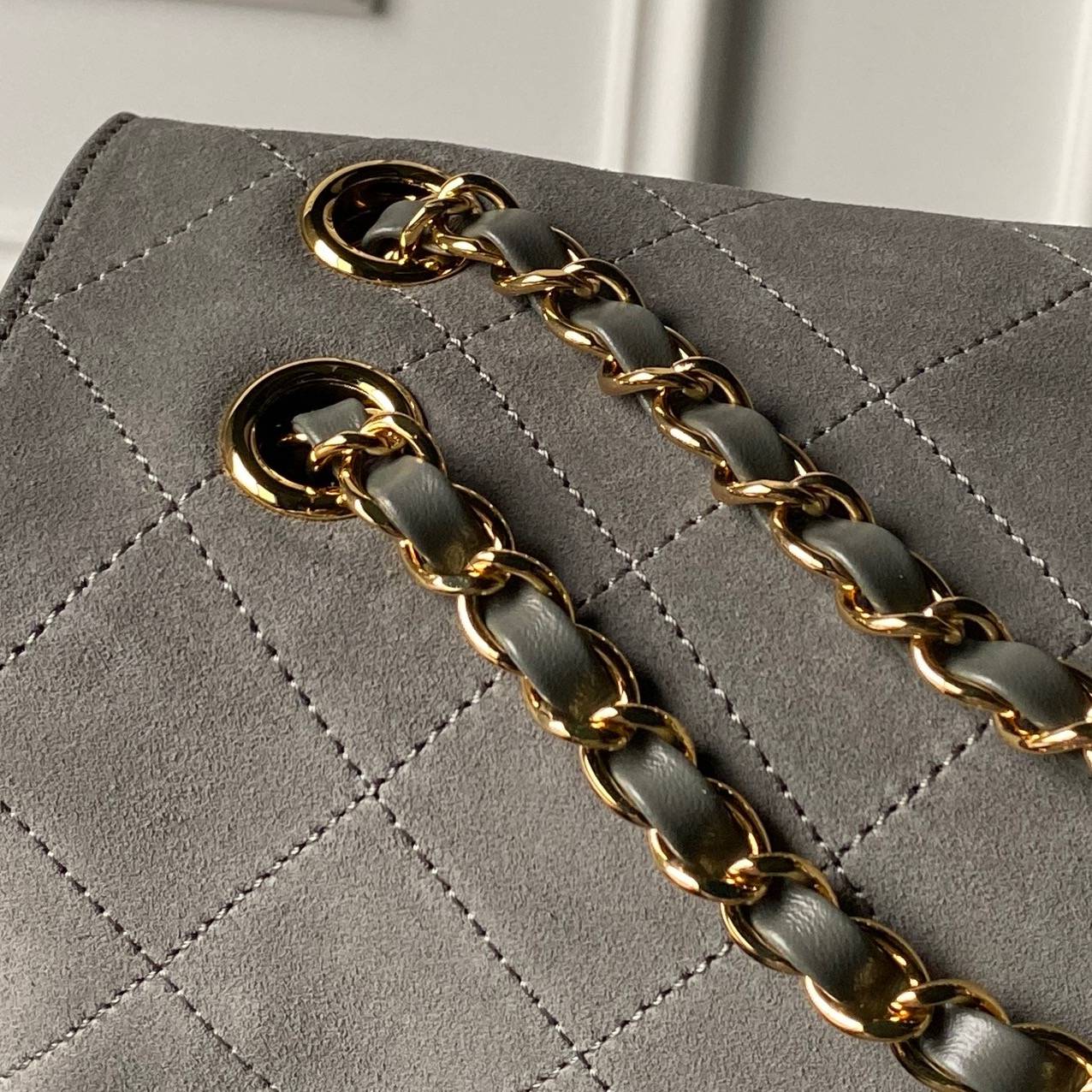シャネル CHANEL マトラッセ フラップバッグ キャビアスキン ゴールド金具 レザー編み込みチェーン ショルダーバッ - 画像 16