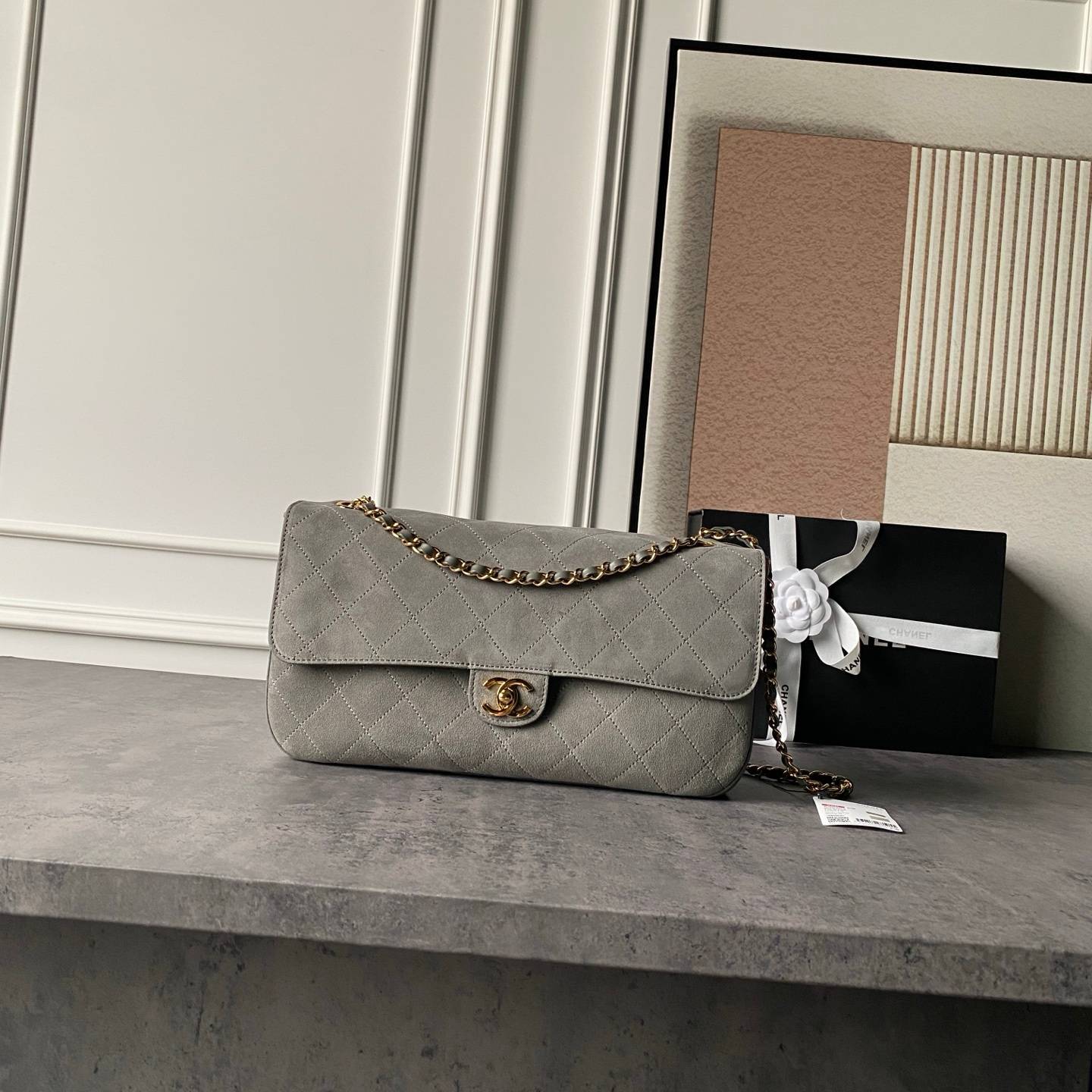 シャネル CHANEL マトラッセ フラップバッグ キャビアスキン ゴールド金具 レザー編み込みチェーン ショルダーバッ - 画像 19